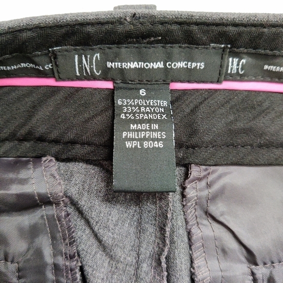 INC International Concepts Women's Trousers Size 6 Gray Pantsuits Office Formal - Picture 5 of 11